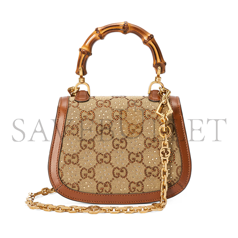 G*u*i bamboo 1947 crystals mini bag 735116 (17*12.5*8cm)